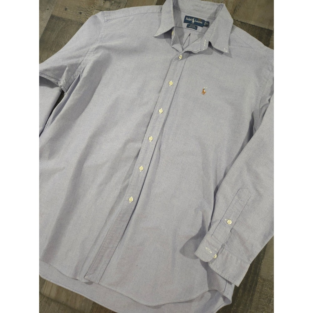 Vintage 90s Polo Ralph Lauren Blake Men XL Blue Oxford Button Down Shirt Cotton